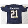 Image 1 : San Diego Chargers LaDainian Tomlinson Autographed Blue Jersey "HOF 17" Becket