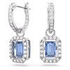 Image 2 : Swarovski Una Bracelet and Earring Set - Blue Rhodium plated