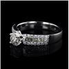 Image 2 : 0.46 ctw CENTER Diamond Platinum Ring (1.08 ctw Diamonds)