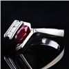 Image 1 : 1.06 ctw UNHEATED Ruby and 0.14 ctw Diamond Platinum Ring (GIA CERTIFIED)