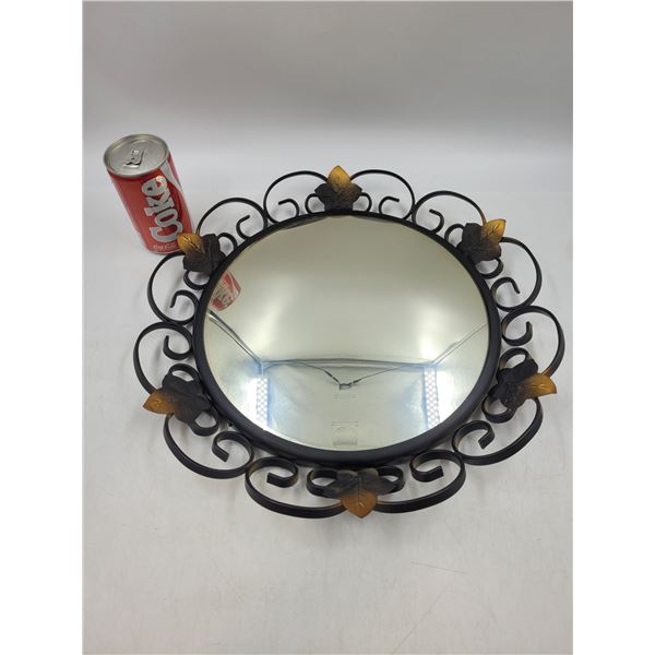 Mid Century Wrought Iron Convex Mirror