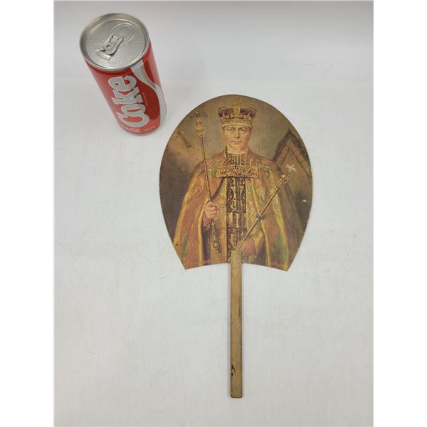 Vintage King George VI Parade Fan