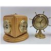 Image 2 : Brass Nautical Clock and Hygrometer