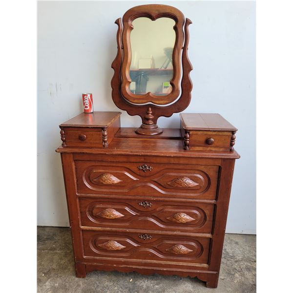 Antique Walnut Hand Crafted Dressing Table