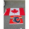 Image 1 : Large Canadian Flag & Small Calgary Flames Flag