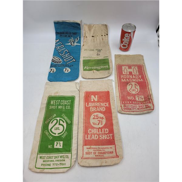 Vintage 25lb Shot Ammo Cloth Bags