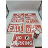 Image 1 : Large Lot of New Plastic Signs