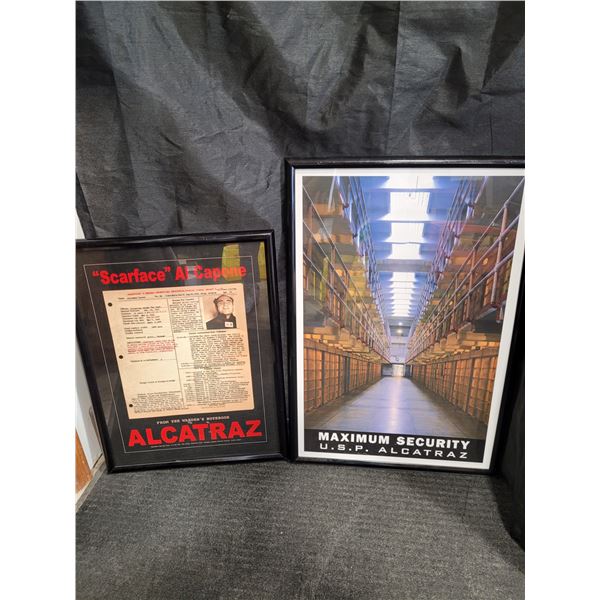 Framed Scareface and Alcatraz Posters