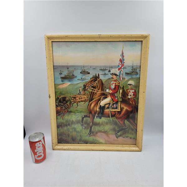 Antique "Britain's Bulwarks" Colour Print