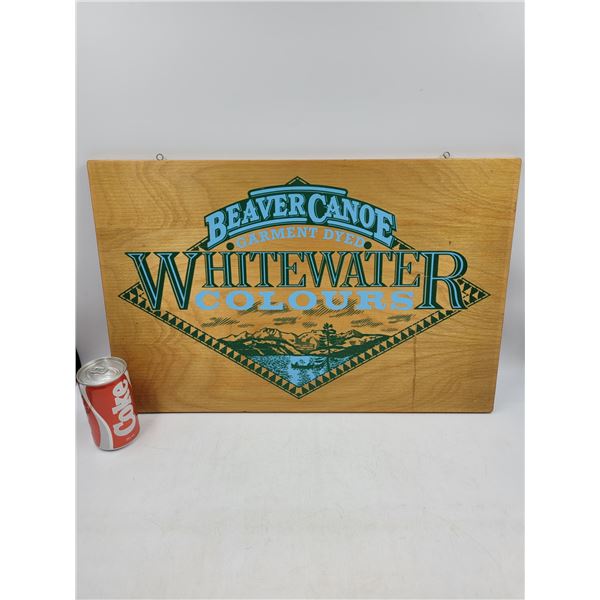 Beaver Canoe Wooden Advertising Board