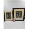 Image 1 : Antique Framed Photo and Sketch Print
