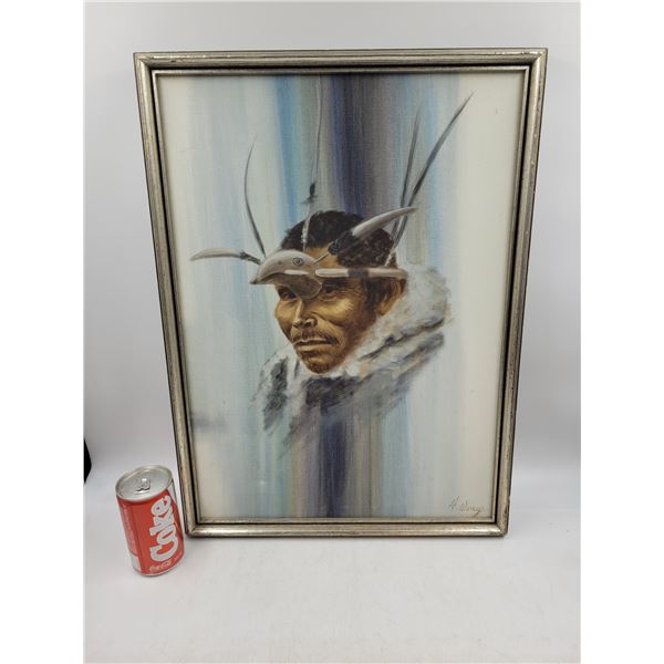 Original Vintage H. Wong Canvas Oil Painting