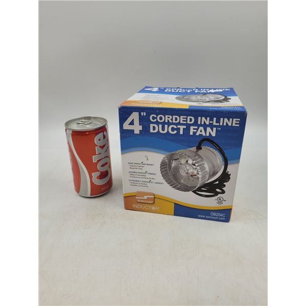 4" Corded In-Line Duct Fan