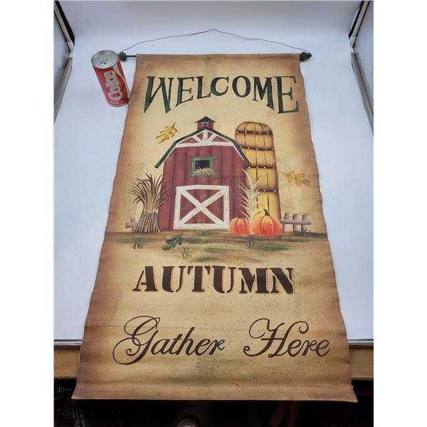 Welcome Autumn Gather Here Sign