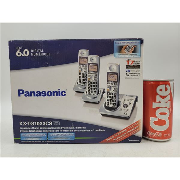 Panasonic Expandable Digital Cordless Answer System with 3 Handsets