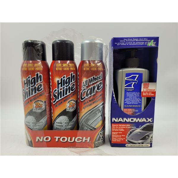 New Car Wax and Tire/Rim Cleaner