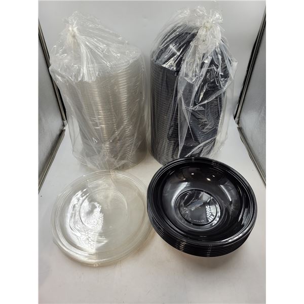 Disposable Recyclable Larger Bowls with Lids