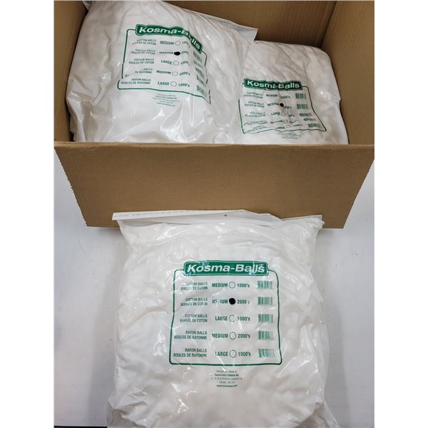 4 Bags of 2000 Kosma Cotton Balls