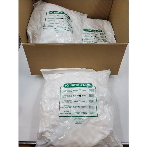 4 Bags of 2000 Kosma Cotton Balls