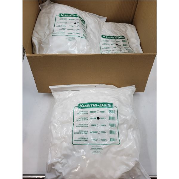 4 Bags of 2000 Kosma Cotton Balls