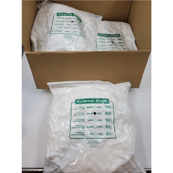 4 Bags of 2000 Kosma Cotton Balls