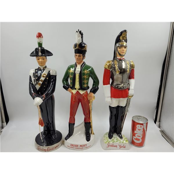 Vintage Porcelain Soldier Liquor Bottles