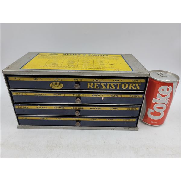 Vintage IRC Resistors Tin Storage Case