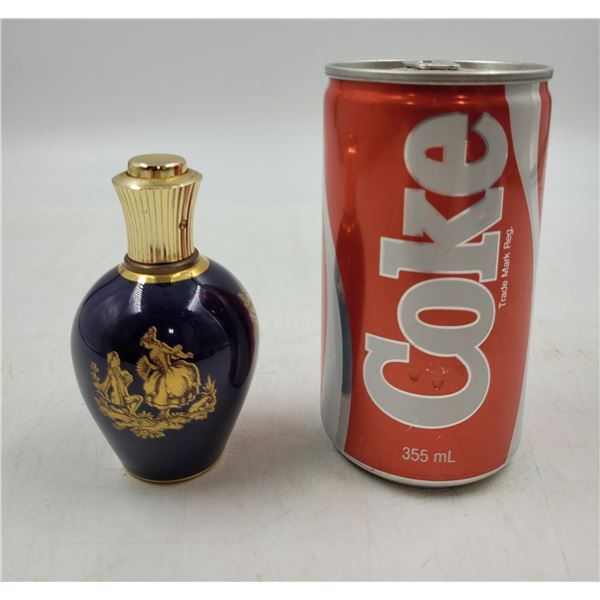 LIMOGES Step Paris France Cobalt Blue Perfume Bottle