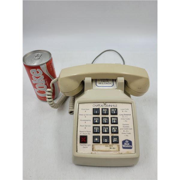 Vintage Push Button Off White Telephone