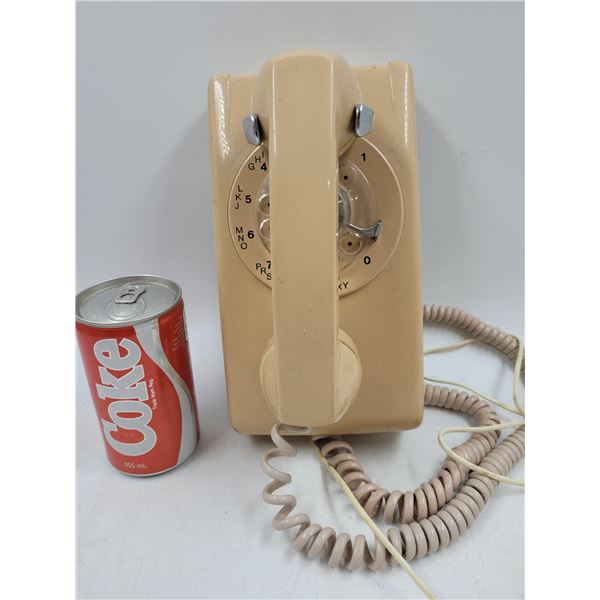 Vintage Rotary Wall Beige Telephone