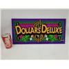 Image 1 : Vintage DOLLARS DELUXE Slot Machine Glass Panel