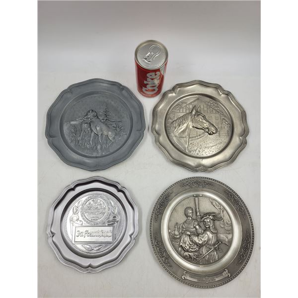 Vintage Pewter Plates