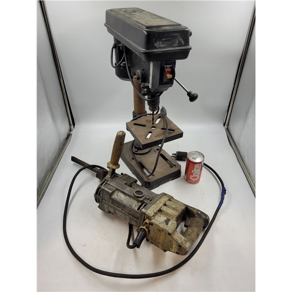 Vintage Drill Press & Jackhammer