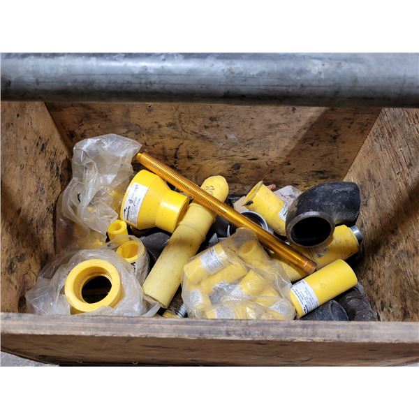 Wooden Tool Box Full Of New Fittings