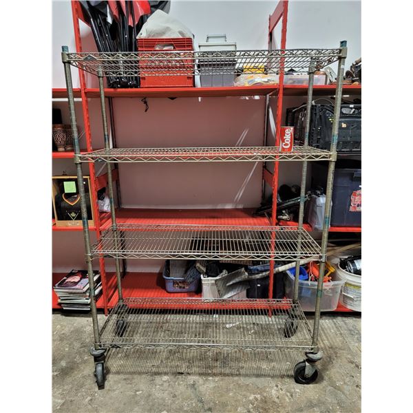 Wire Shelving Unit on Wheels