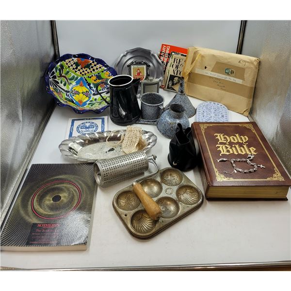 Vintage Dishware and Books