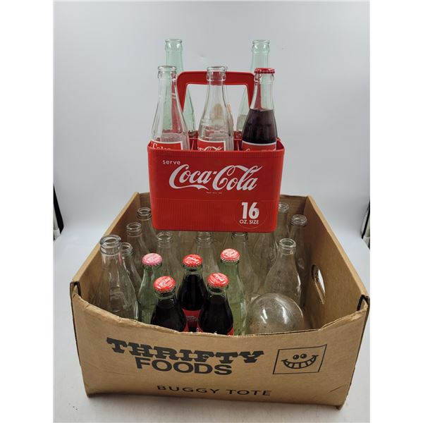 Vintage Pop Bottles and Coca-Cola Carrying Case