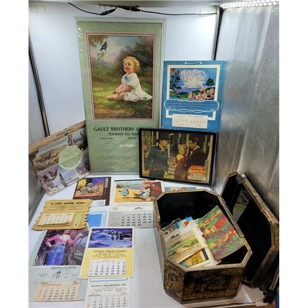 Vintage Calendar Lot