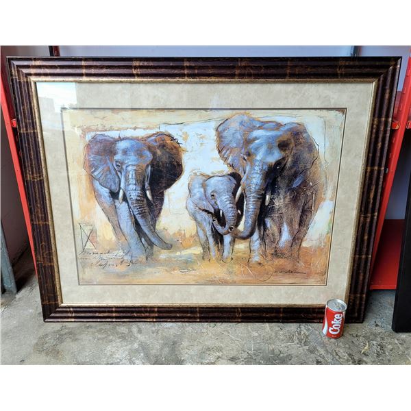 Framed Elephant Print