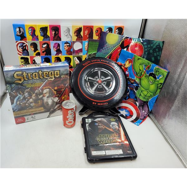 Marvel, Hot Wheels, and Game Lot
