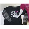 Image 2 : Qty 3 Shirts: All Youth Size Medium, 2 Have Long Sleeves (faint brown spots on white sleeve)