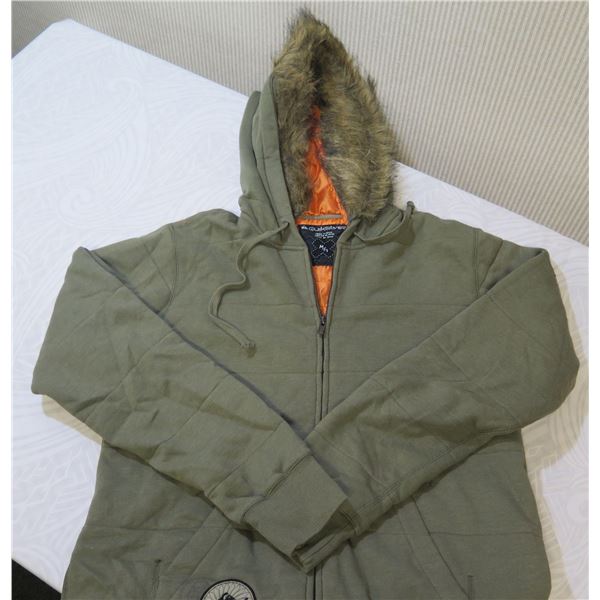 New Quiksilver Men's Zippered Hooded Jacket, Size Medium