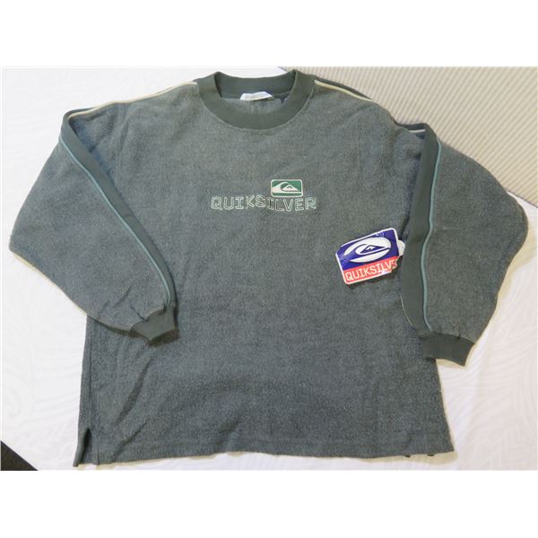 New Quiksilver Men's Fleece Sweatshirt, Size Medium