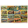Image 3 : Large Letter Linen Greeting Postcards 125+