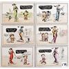 Image 2 : Comic Children & Women Set of 10 with 1 Beer Advertising & Baseball Postcards