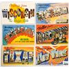 Image 2 : Large Letter Linen Greeting Postcards Approx. 70