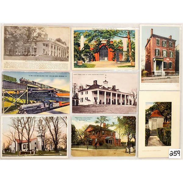 Virginia Approx. 195 Postcards Partially Sorted
