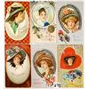 Image 1 : Pretty Ladies in Hats Holiday Greeting Postcards 18