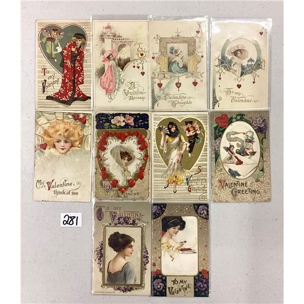 Winsch Schmucker Valentine's Day Postcards Holiday Greetings 10 Cards