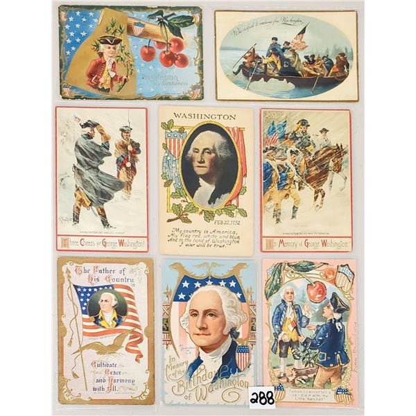 Patriotic George Washington Greeting Holiday Postcards 24